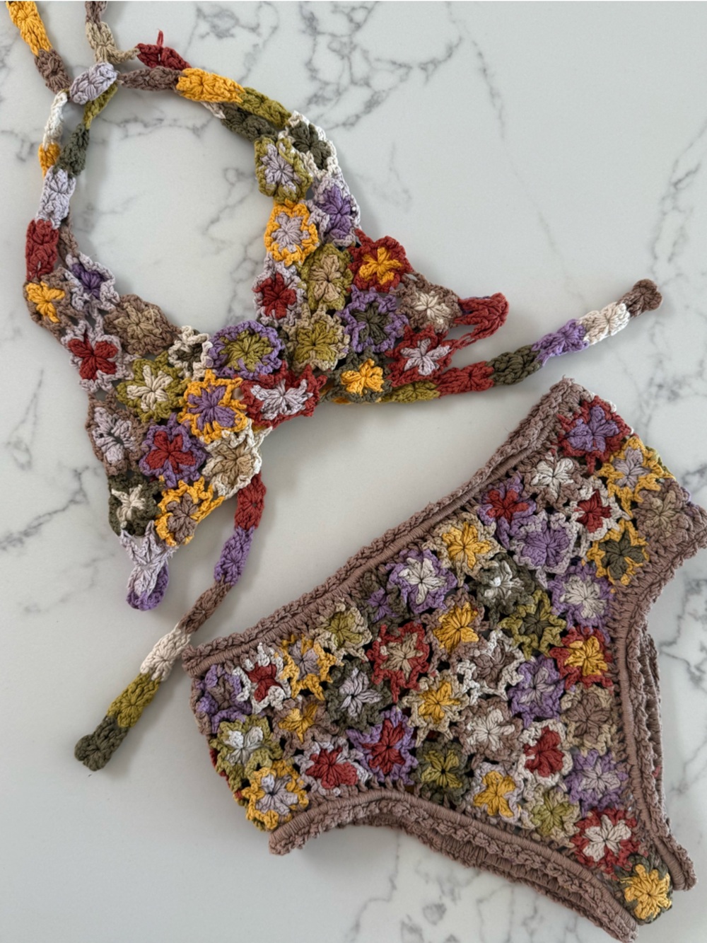 She Made Me Sana Crochet Bikini SET - Size XS/S